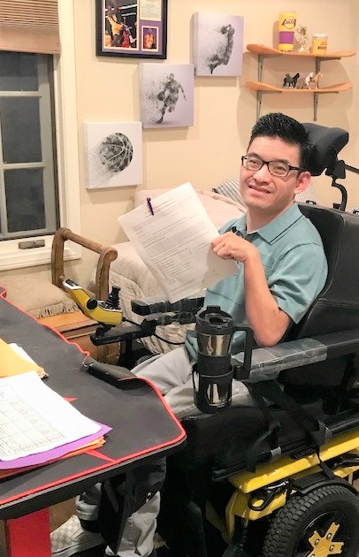 Randall at his Desk